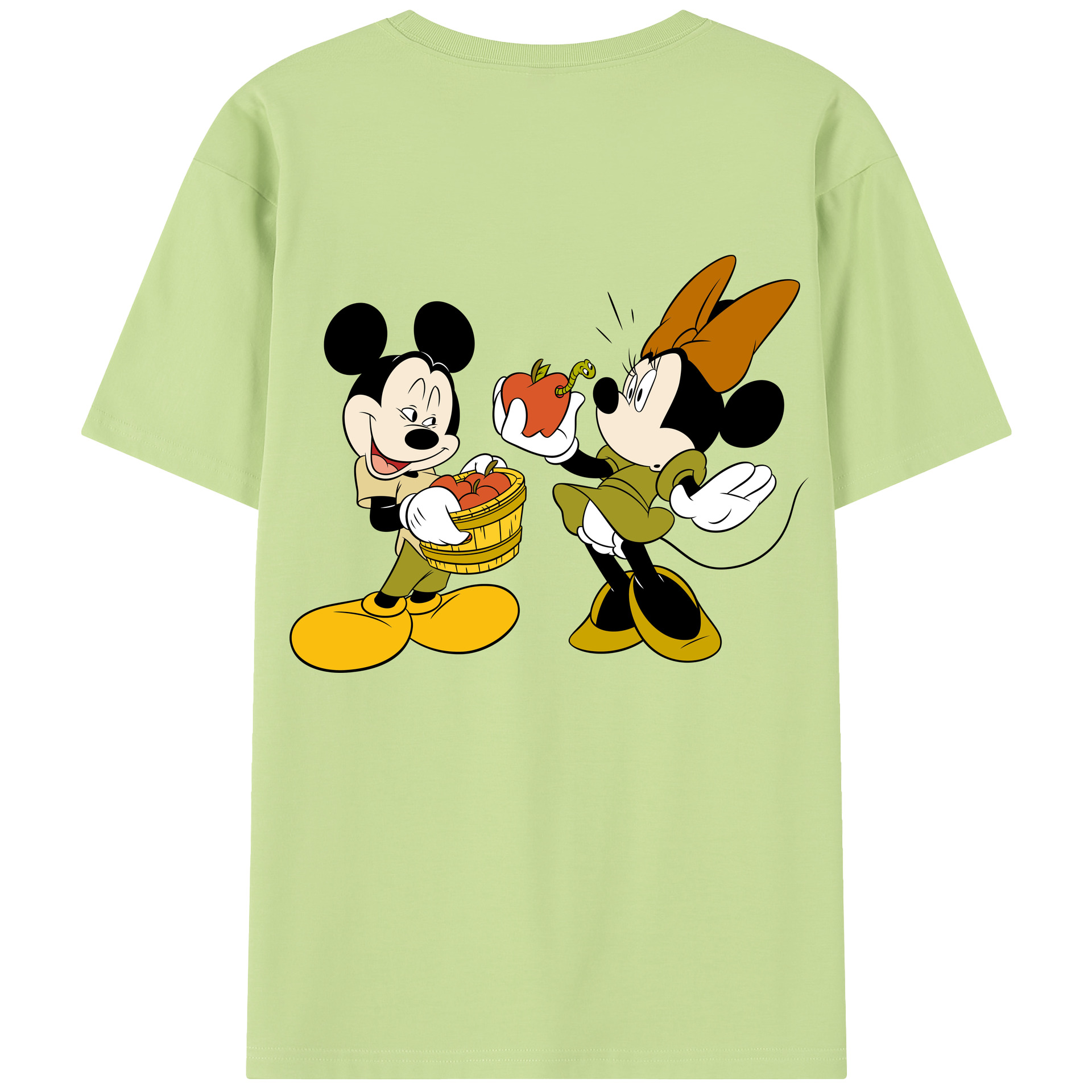 （画像用） ミッキーマウス Mickey Mouse 綿100％半袖Tシャツ（背面プリント）
